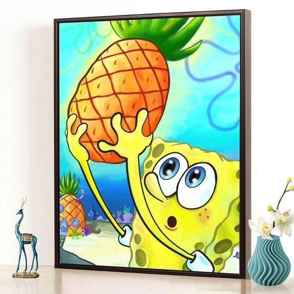 Cute Cartoon HD Full Crystal Round 5D Rhinestone DIY Diamond Art Painitng Cross-Stitch Wall Art Picture