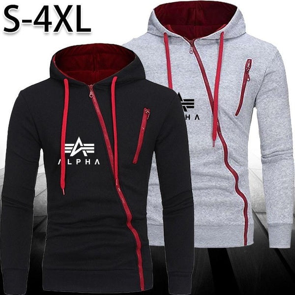 2023 Men's Autumn Fashion Hooded Jacket Winter Fleece Sweatshirts Knit Zipper Long Sleeved Pullover Hoodie Plus Size S-4XL