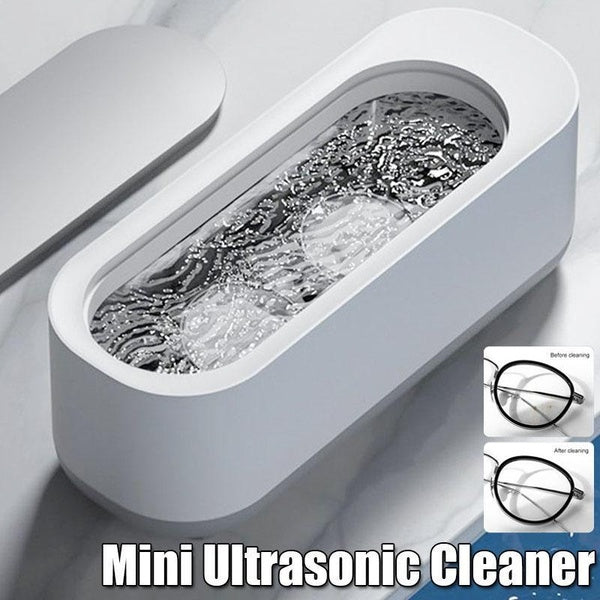 Household Cleaning Machine Mini Vibration Wash Cleaner Portable Ring Cleaner for Jewelry Necklaces Glasses Watch (without Battery)