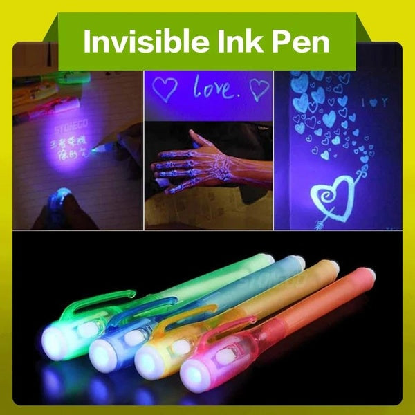 Creative Magic UV Light Invisible Ink Pen Funny Marker Pen for Kids Students Gift Novelty DIY Party Supplies for Home School