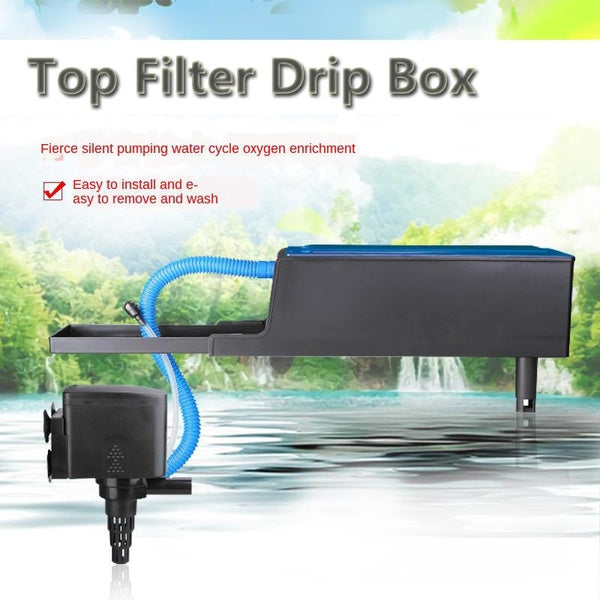 3 In 1 Multifunction Internal Aquarium Filter Fish Tank Submersible Pump Top Filter with Filtration Oxygen Water Circulation