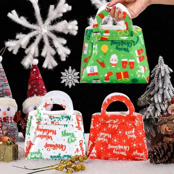 Felt Christmas Tote Bag Festive Atmosphere Props Christmas Decorations Candy Bag Gift Bag