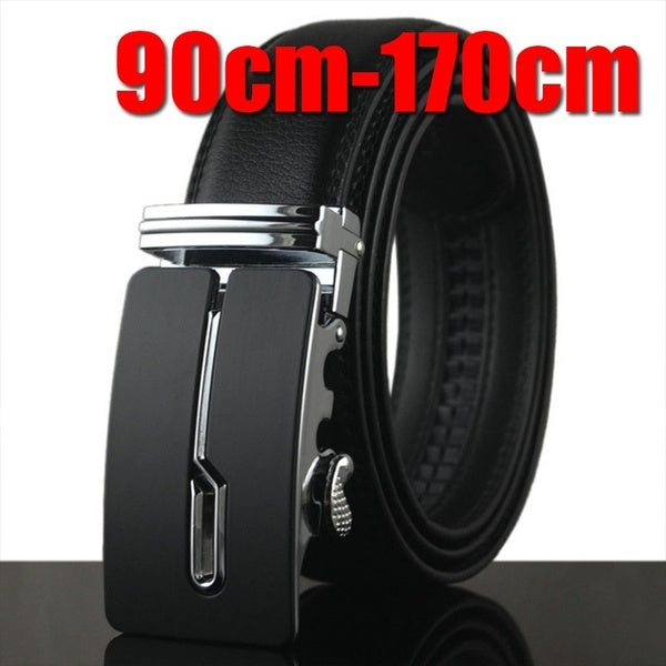 Very Long 90-170cm Men Fashion Business Belts Leather Waist Belt Strap Male Belt for Men Jeans Automatic Buckle Belt