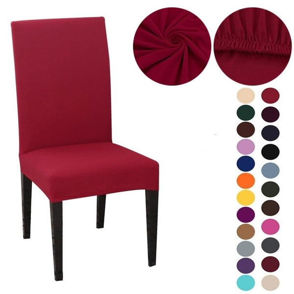 1-2-4-6 Pieces of Solid Color Chair Cover, Elastic Chair Cover, Used In Restaurants, Hotel Rooms, Kitchens