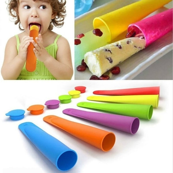 1-2-4Pcs Silicone Ice Stick Molds for Summer Frozen Ice Cream Mold Kitchen Tools