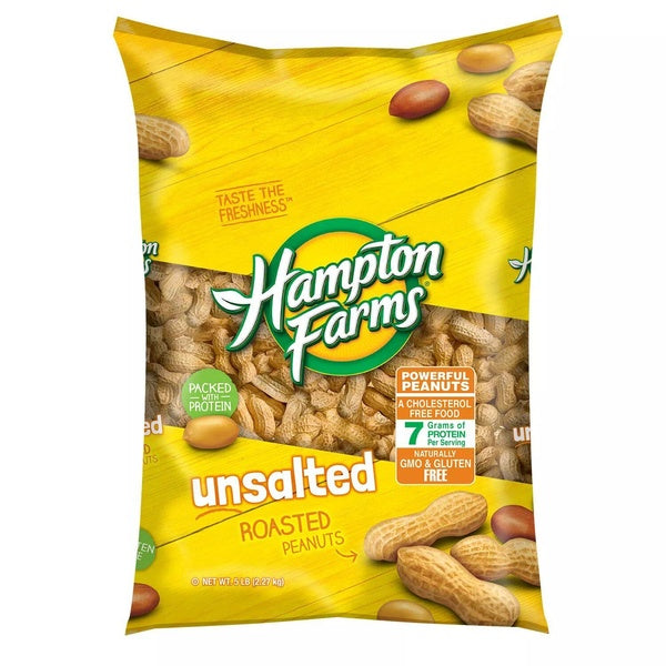 Hampton Farms Unsalted In-Shell Peanuts (5 lbs)
