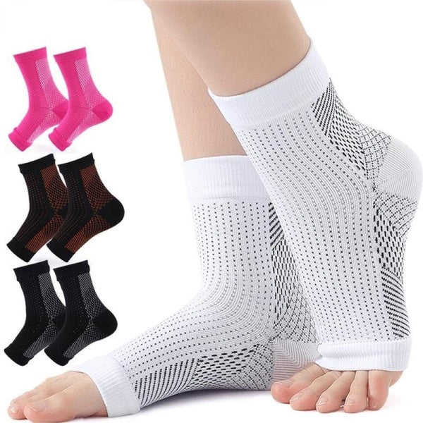 1 Pair Ankle Protective Compression Socks Outdoor Fitness Socks Sports Protective Open Toe Compression Sheath Stretch Socks Compression Socks