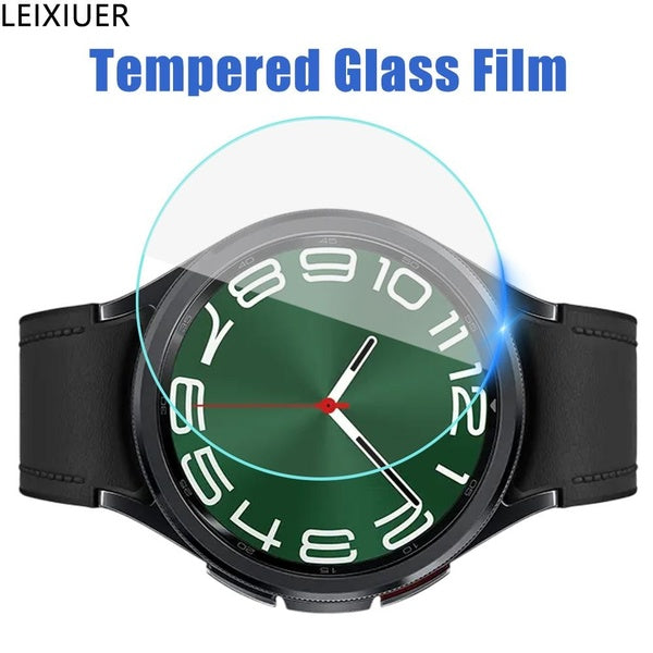 LEIXIUER Tempered Glass Film for Samsung Galaxy Watch 6 40mm 44mm for Galaxy Watch 6 Classic 43mm 47mm， HD Clear Hydraulic Film Screen Protector Acce