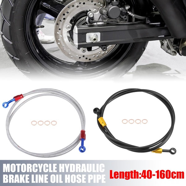 40-160cm Motorcycle Hydraulic Brake Hose Line Cable 10mm ID for Motorcycle ATV Sport Bikes Pipe Line Braided Oil Hose