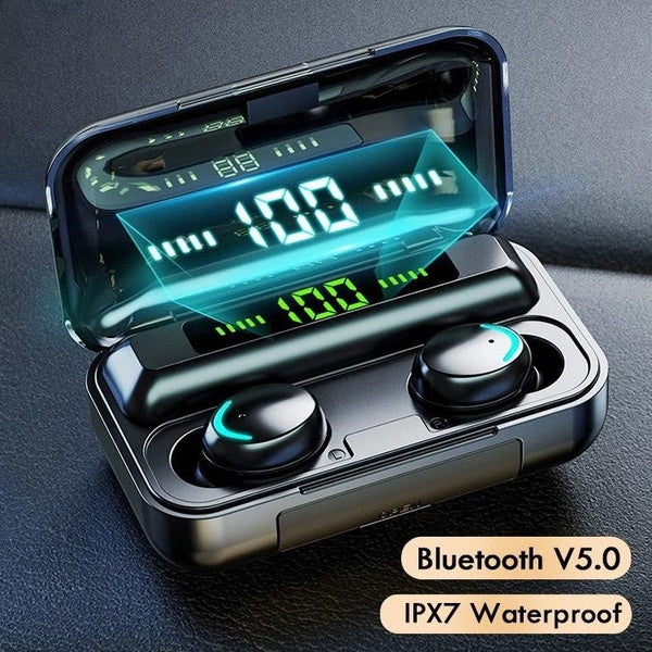 TWS Wireless Bluetooth 5.0 Earbuds 9D Stereo HiFi Sound Bluetooth Headphones IPX7 Waterproof Sport Headset CVC8.0 Noise Cancelling Bluetooth Earphone