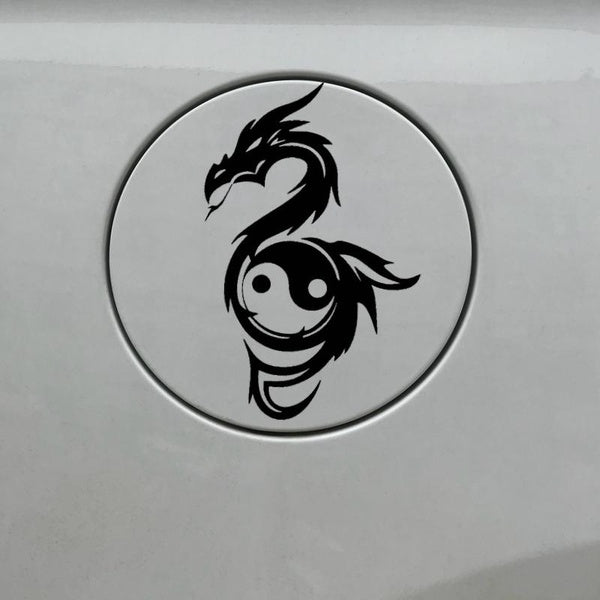 Yin Yang Dragon Classic Chinese Culture Car Styling Decals Vinyl Car Stickers Black 19cm*30cm