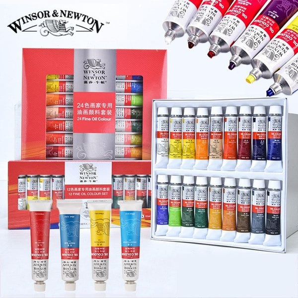 Winsor Newton 24 Colors 12ml Tube Oil Paint Colors Professional Painting Pigment Set Artist Painter Art Supplies