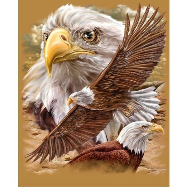 DIY 5D Eagle Diamond Painting Owl & dragon Cross Stitch Animal Diamond Embroidery Full Round Drill Wall Art Home Decor Gift