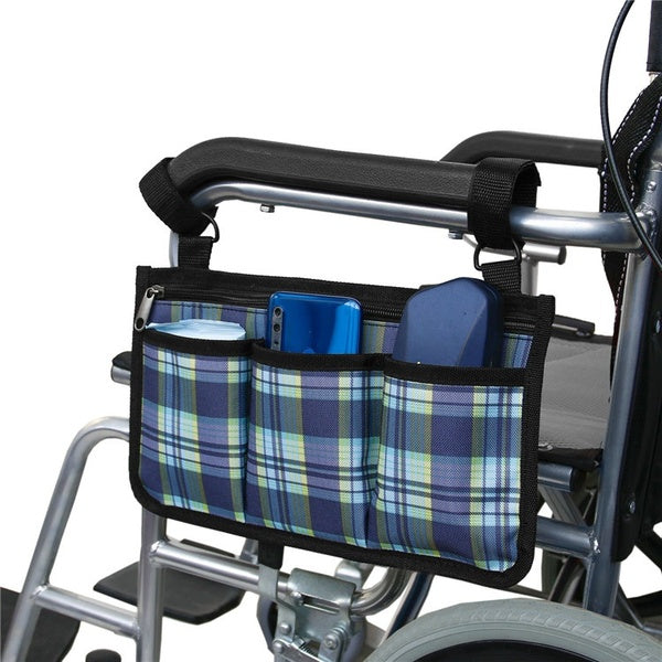 New Wheelchair Side Armrest Accessories Storage Pouch Bag Walker Pouch