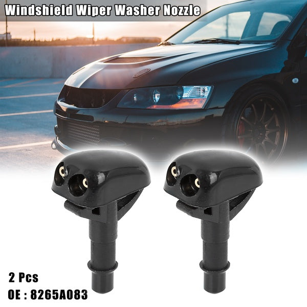 2pcs 8265A083 Car Plastic Windshield Wiper Washer Nozzle Replacement for Mitsubishi Lancer 1995-2005-EVO 1995-2005-Montero 1990-2005-Pajero 1990-2005