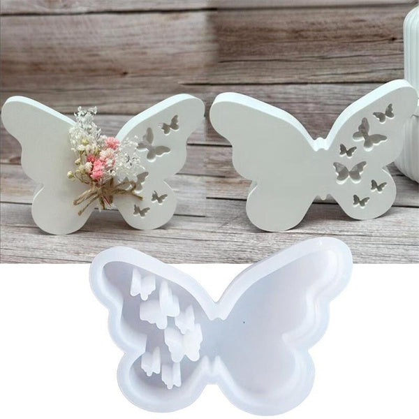 Butterfly Silicone Molds Butterfly Gypsum Concrete Moulds Casting Molds Home Decoration Resin Mold Casting Aromatherapy Mould