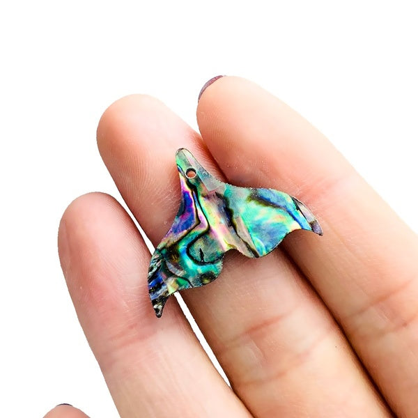 5pcs Natural Abalone Shell Fishtail Pendants Charms Mother of Pearl Shell for DIY Jewelry Making