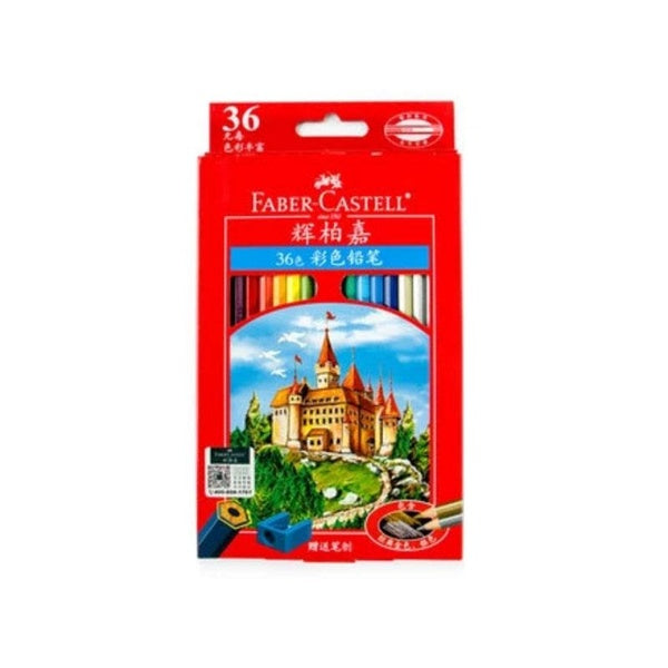 Faber Castell Coloré 36 Couleurs En Bois Couleur Dessin Crayons Ensemble Taille-Crayon Gratuit Fournitures D'art