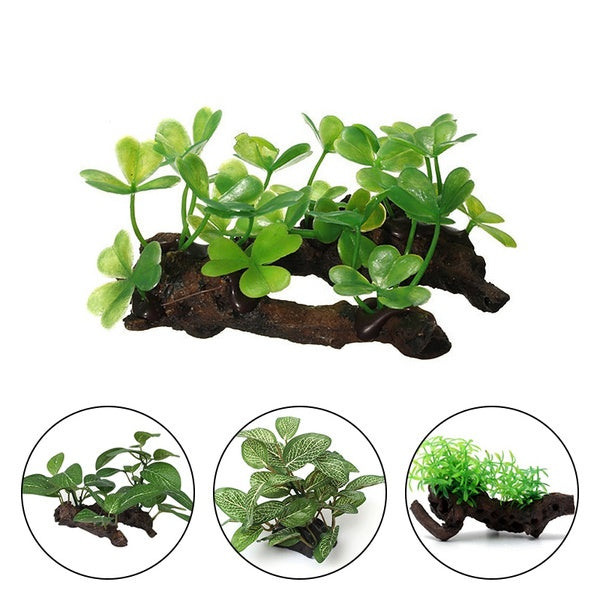 Simulation Artificielle Bois Flotté Plantes Aquarium Décor Eau Mauvaises Herbes Ornement Plante Fish Tank Aquarium Plantes Décoration