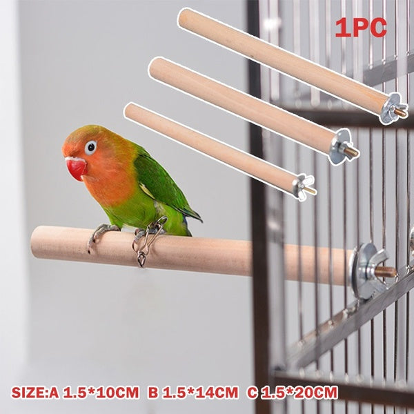 1PC Parrot Pet Raw Wood Hanging Stand Rack Toy Wooden Platform Parakeet Branch Perches Bird Accessories for Bird Cage-50