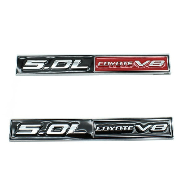 5.0L Coyote V8 for Ford F150 F250 FX4 Mustang GT 5.0 Car Hood Fender Trunk Rear Bonnet Nameplate Decal Emblem Badge Sticker