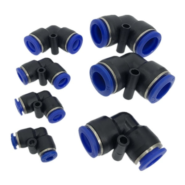 2pcs-lot L Shaped Elbow 10mm 8mm 6mm 12mm 4mm OD Hose Tube One Touch Push in Air Pneumatic Connector Fittings Plastic Gas Quick Fitting