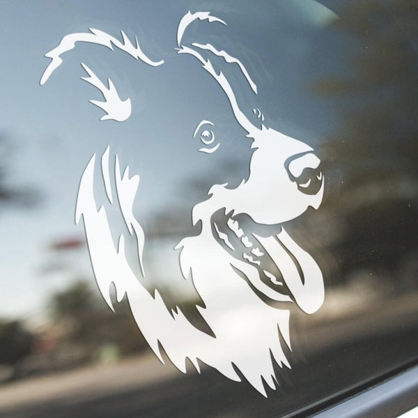 2pcs, Border Collie Night Reflective Stickers Vinyl Decal Car Stickers