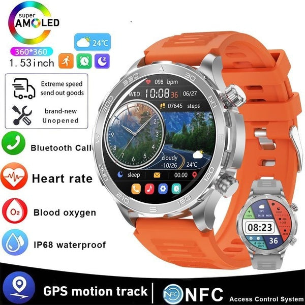 Montre intelligente ronde hommes Bluetooth appel Smartwatch IP67 montre étanche ultime moniteur de fréquence cardiaque sport Smartwatch DK67