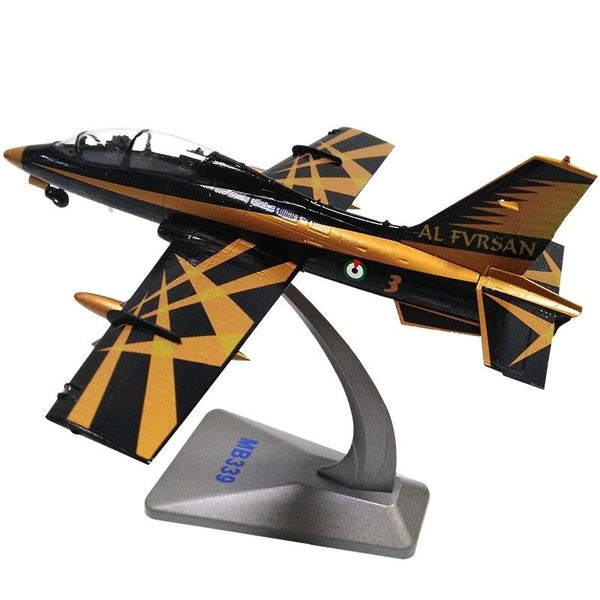 1:72 Scale Alloy Diecast Military Model Italian Aermacchi MB-339 Jet Trainer Aircraft Model Plane Toy For Collection Souvenir Gift Home Office Decora
