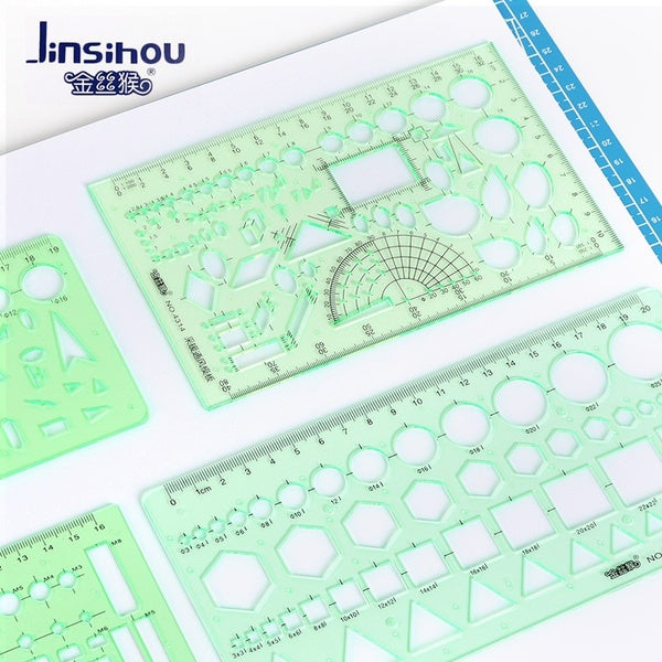 Jinsihou Drawing Template Ruler Plastic Stencil Ruler Soft cartography Architect-Construction-Geometry-Math-Furniture-Curve-Round Ruler