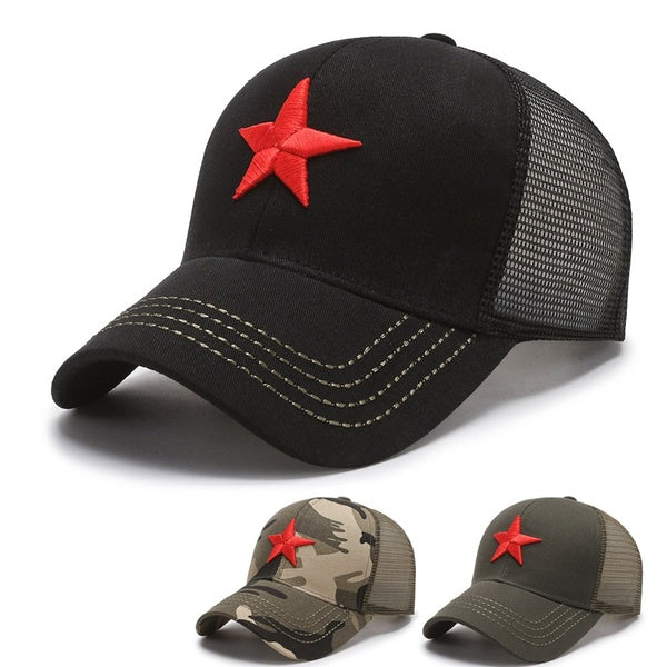 Casquette de Baseball étoile à cinq branches été respirant maille camionneur chapeaux hommes femmes Strapback Gorra papa chapeau en plein air militai