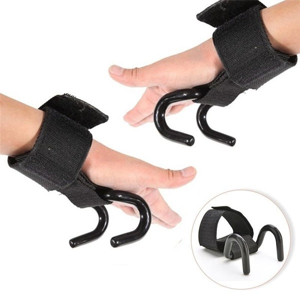 1 paire réglable en acier solide crochet poignées sangles haltérophilie musculation Gym Fitness noir poignet soutien ascenseur sangles