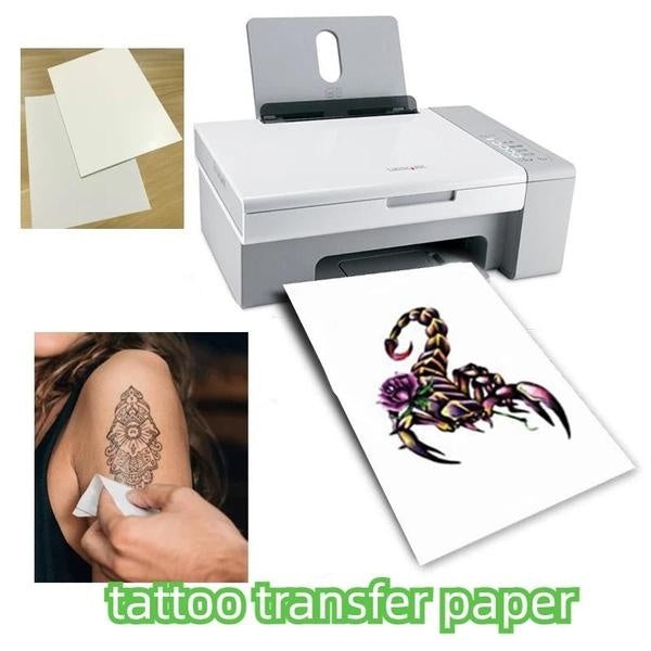 10sets A4 Printable Blank Temporary Tattoo Paper for Inkjet Laser Printers DIY Personalized Image Waterslide Transfer Sheet for Skin