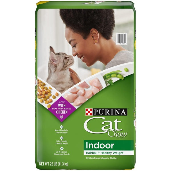 Purina, Cat Chow, Chicken Indoor Adult Dry Cat Food, Hairball and Healthy Weight, 25 lbs