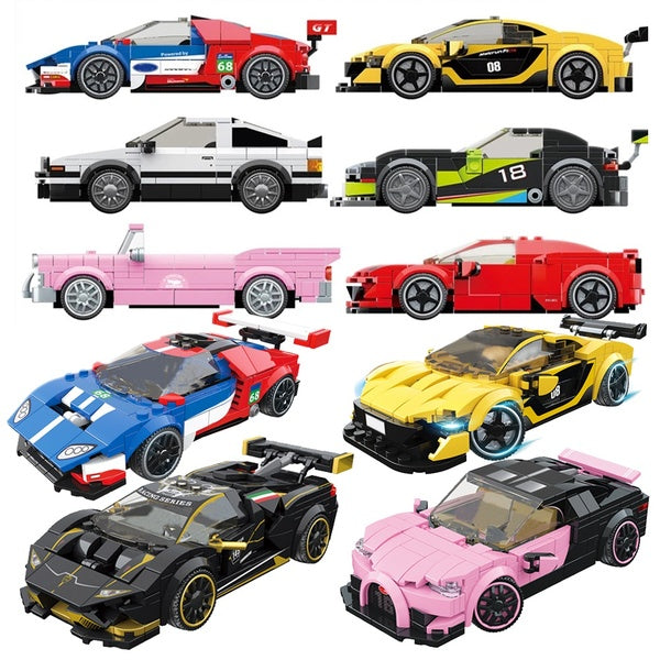 350pcs New City Super Racers Model Building Block Toys Racing Car Model Bricks Blocks DIY Bricks Blocks Kids Toys Set Toys For Chlidren Gift