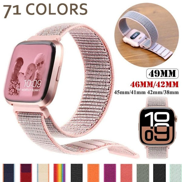 Nylon Strap for Smart Watch Ultra 2 -Ultra 49mm Series 10 46mm 42mm 9 8 7 45mm 41mm 44mm 40mm 42mm 38mm for Smartwatch Band Series 4 3 5 SE 6 Soft Br