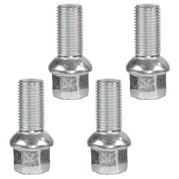 4 Pieces Car Wheel Bolts WHT002437 Silver Steel Wheel Nuts Seat Car Accessories Tire Parts For VW Volkswagen Arteon Beetle Bora Golf Audi A2 A3 A4 A5