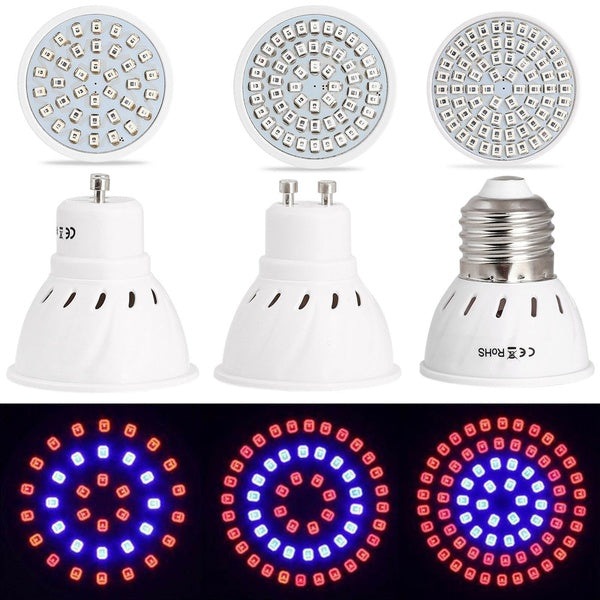 5X LED Grow Light Bulb E27 GU10 6W 8W 10W 2835 SMD Plant Growth Lamp Bulbs Flower Hydroponic Aquarium 110V 220V