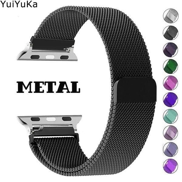 YuiYuKa Metal Magnetic Band for Smart Watch Ultra 2-Ultra 49mm Series 10 46mm 42mm 45mm 41mm 44mm 40mm 42mm 38mm for Smartwatch Series 9 8 7 6 SE 5 4
