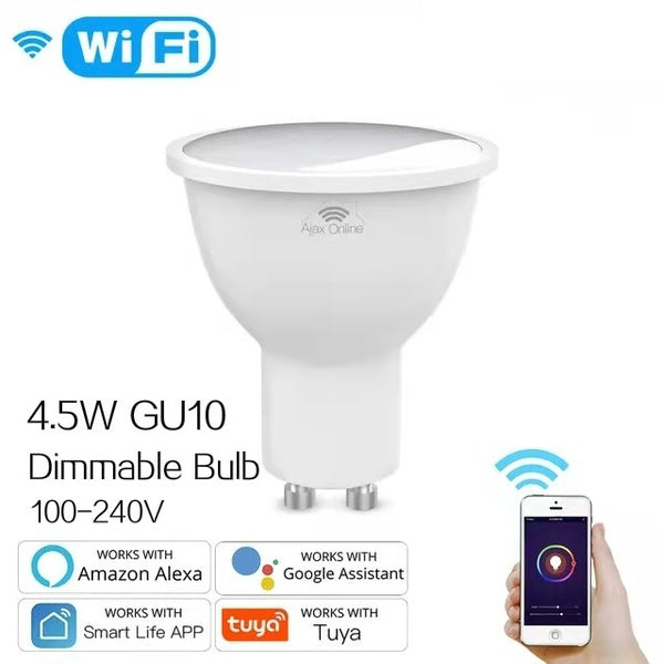 Moes GU10 WiFi Smart LED Bulbs RGBW C+W White 4.5W Dimmable Lamps