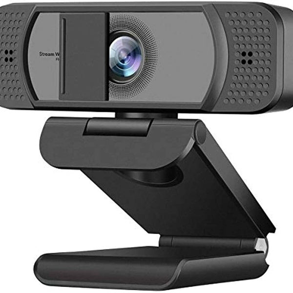 Webcam HD 1080p-Streaming Webcam avec couvercle de confidentialité pour ordinateur de bureau, vue grand angle à 100° avec microphone stéréo, webcam U