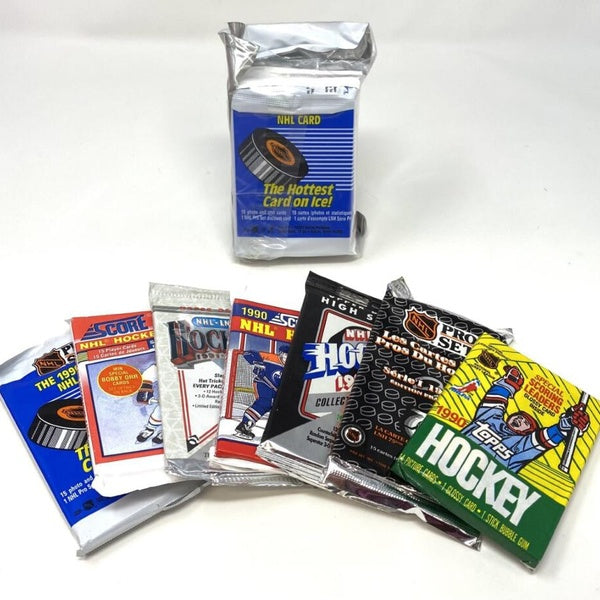 Cartes de hockey NHL (100) dans des paquets de cire scellés Upper Deck OPC Parkhurst Topps Bowman