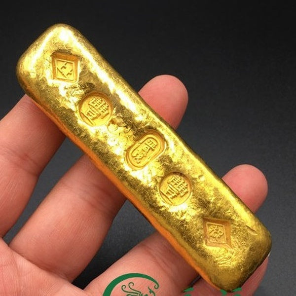 Monnaies antiques, lingots d'or, lingots d'or, lingots d'or, antiquités, placage de cuivre et dorure