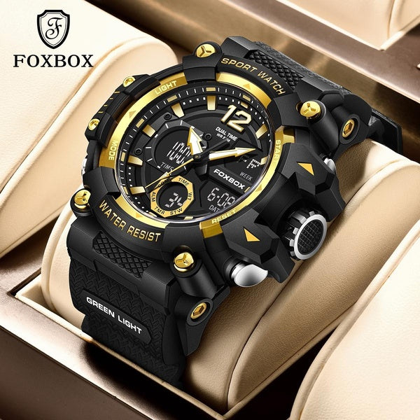 Montres numériques pour hommes LIGE Mode carrée Militaire en acier inoxydable Casual Sports Quartz Montre électronique étanche Homme Réveils