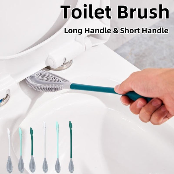 Goose Shaped Soft Glue Toilet Brush Household Cleaning Brush Wall Mounted Toilet Long Handle Plastic Cleaning Brush