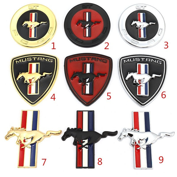 Autocollants de voiture Tronc Emblème Badge Decal pour Ford Mustang Shelby Mondeo MK GT 350 500 Cobra Focus 2 3 F-150 Fiesta Kuga