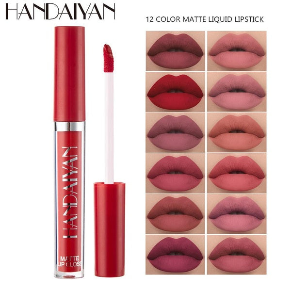 Red Matte Liquid Lipsticks Lip mud matte non-stick lipsticks Long Lasting Matte Lipstick Silky Liquid Lipstick, Nature Matte Lip Glaze Makeup red lip