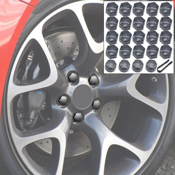 24pc Grey Wheel Center Nut Bolt Tire Screw Cap Dust Water Proof Cover With Tool 22mm For Opel Vauxhall Holden Insignia 2010 - 17