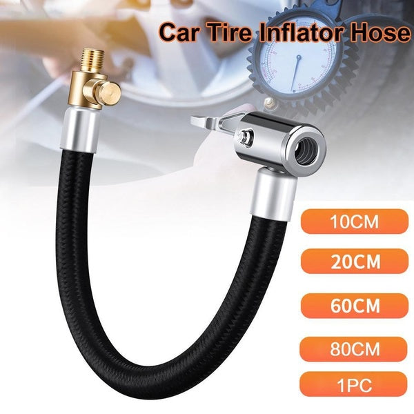 1PC Motorcycle Tire Air Inflator Hose Inflatable Tube Hose Inflator Tube Connection Quick Inflation Chuck Locking Air Chuck 10-20-60-80cm
