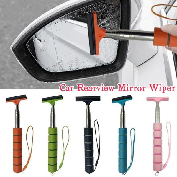 1-2-3Pcs Car Rearview Mirror Wiper Telescopic Wiper Car Rearview Mirror Wiper Multifunctional Telescopic Household Glass Cleaning Wiper